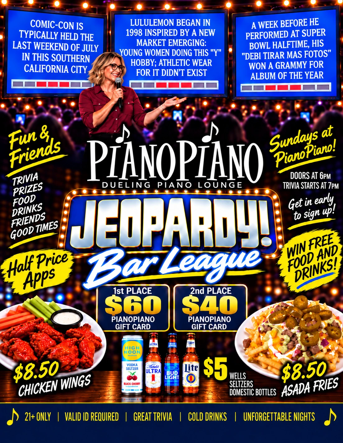 Jeopardy Bar League Trivia at PianoPiano